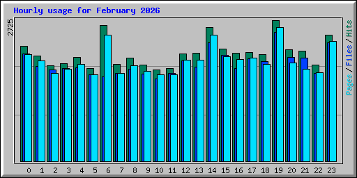 Hourly usage for February 2026