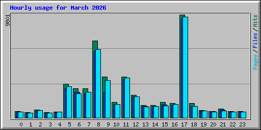 Hourly usage for March 2026